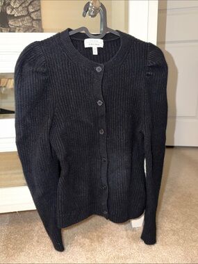 & other stories wool puff sleeve cardigan